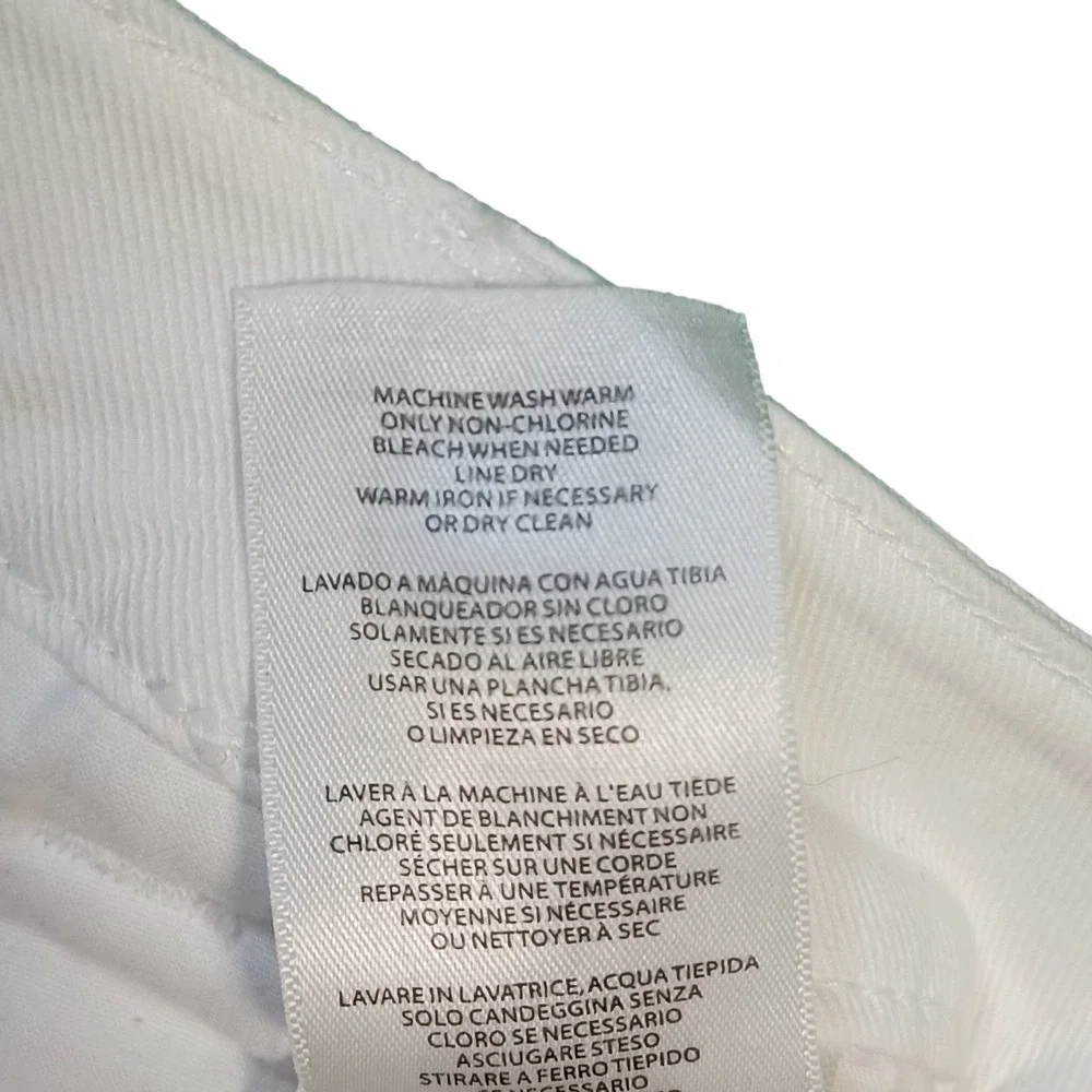 Michael Kors Womens White Moto Zipper Pants Slim Leg Ankle Zip Size‎ 12